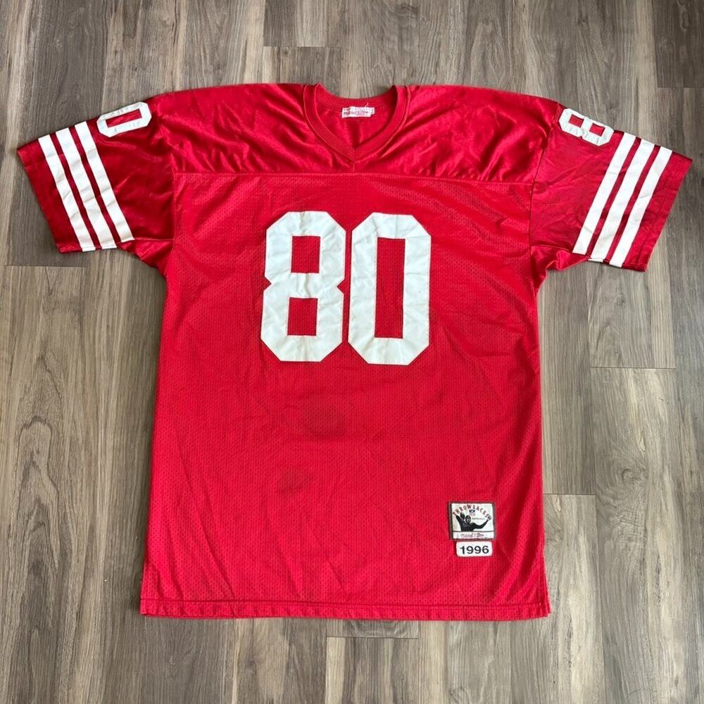 Jerry Rice Mitchell & Ness 1996 San Francisco 49ers Football Jersey Size 56 3XL